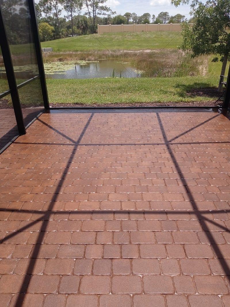 After: Faded pavers, cleaned & sealed