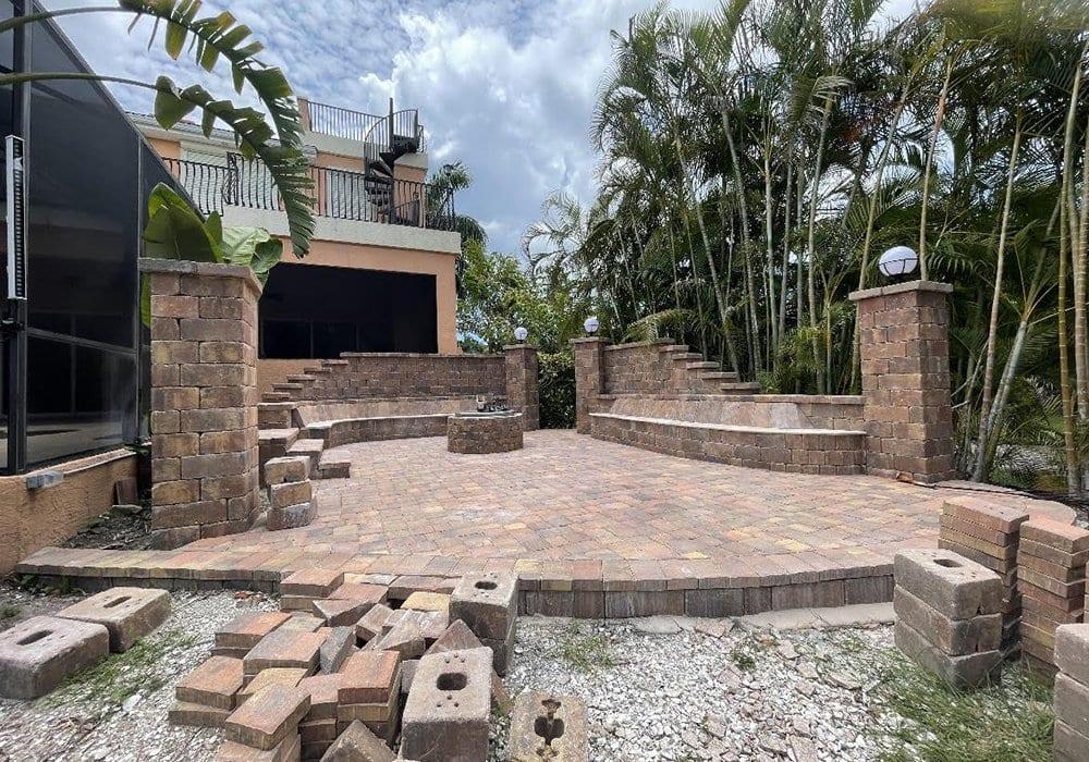 Seating Walls, Columns & Lighting — Paver Mac project photo 3