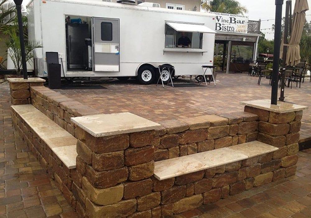 Seating Walls, Columns & Lighting — Paver Mac project photo 4