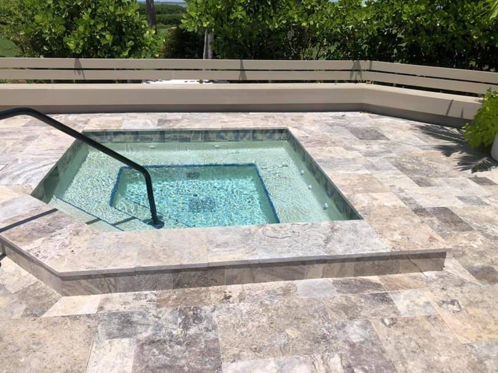 Travertine Pool Decks — Paver Mac project photo 2