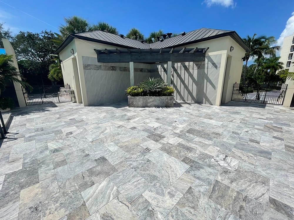Travertine Pool Decks — Paver Mac project photo 10
