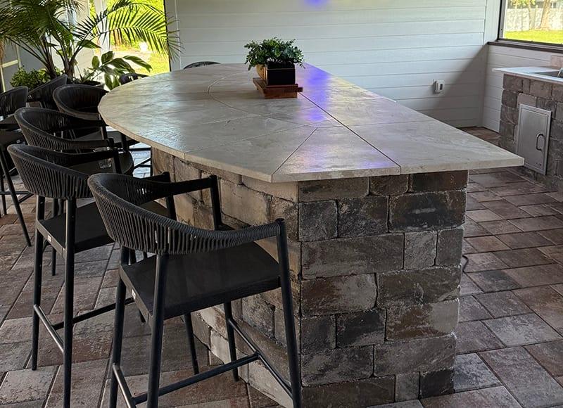 Outdoor Kitchens installed by Paver Mac in Southwest Florida